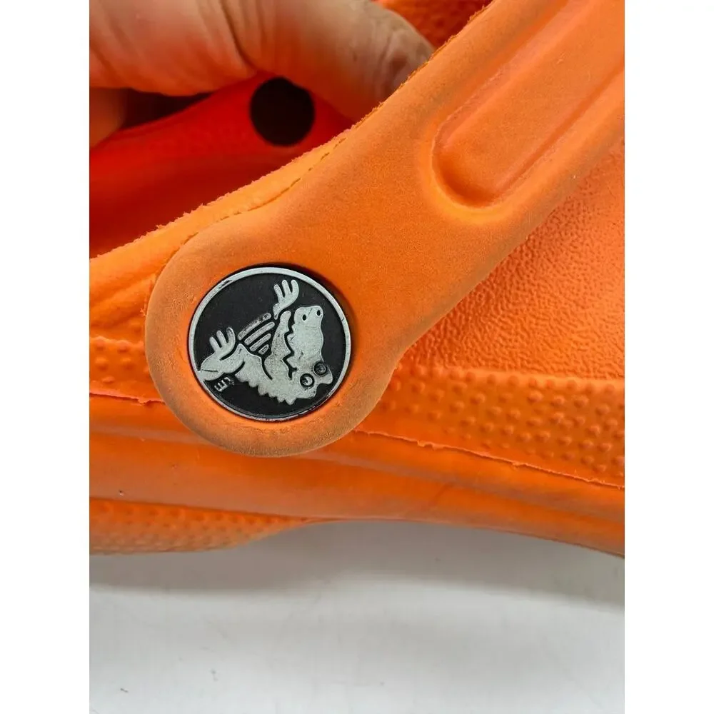 Crocs Classic Clogs Orange Unisex Slip On Comfort Shoes Size M8 W10 Used